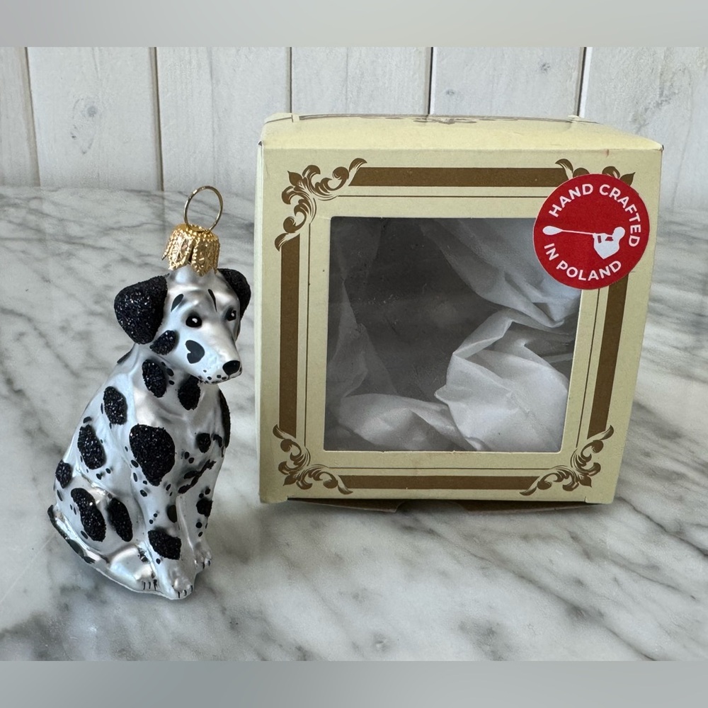 Dalmatian Christmas Tree Ornament, Handcrafted in Poland